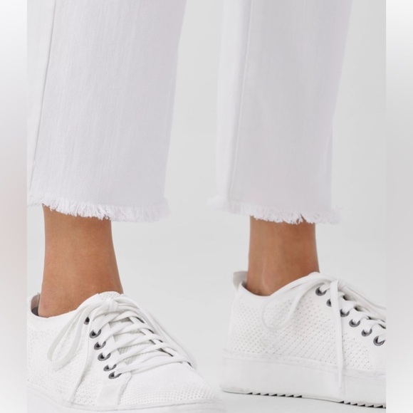 Eileen Fisher White Organic Cotton Jean Ankle Length Frayed Hem 3X Plus Vacation - Picture 6 of 16